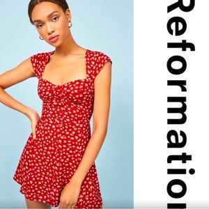 NWOT Reformation Cheri minidress- size 12